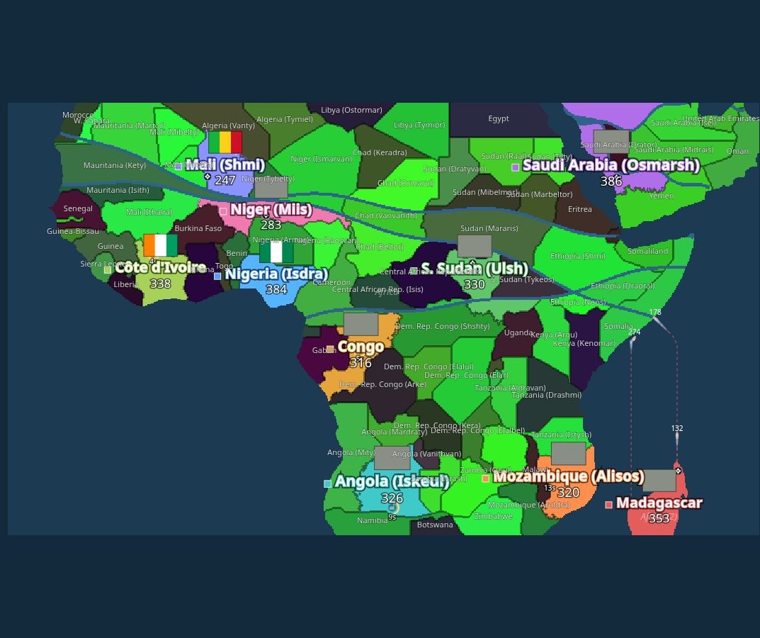 Africa map in Statefall