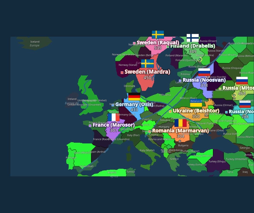 Europe map in Statefall